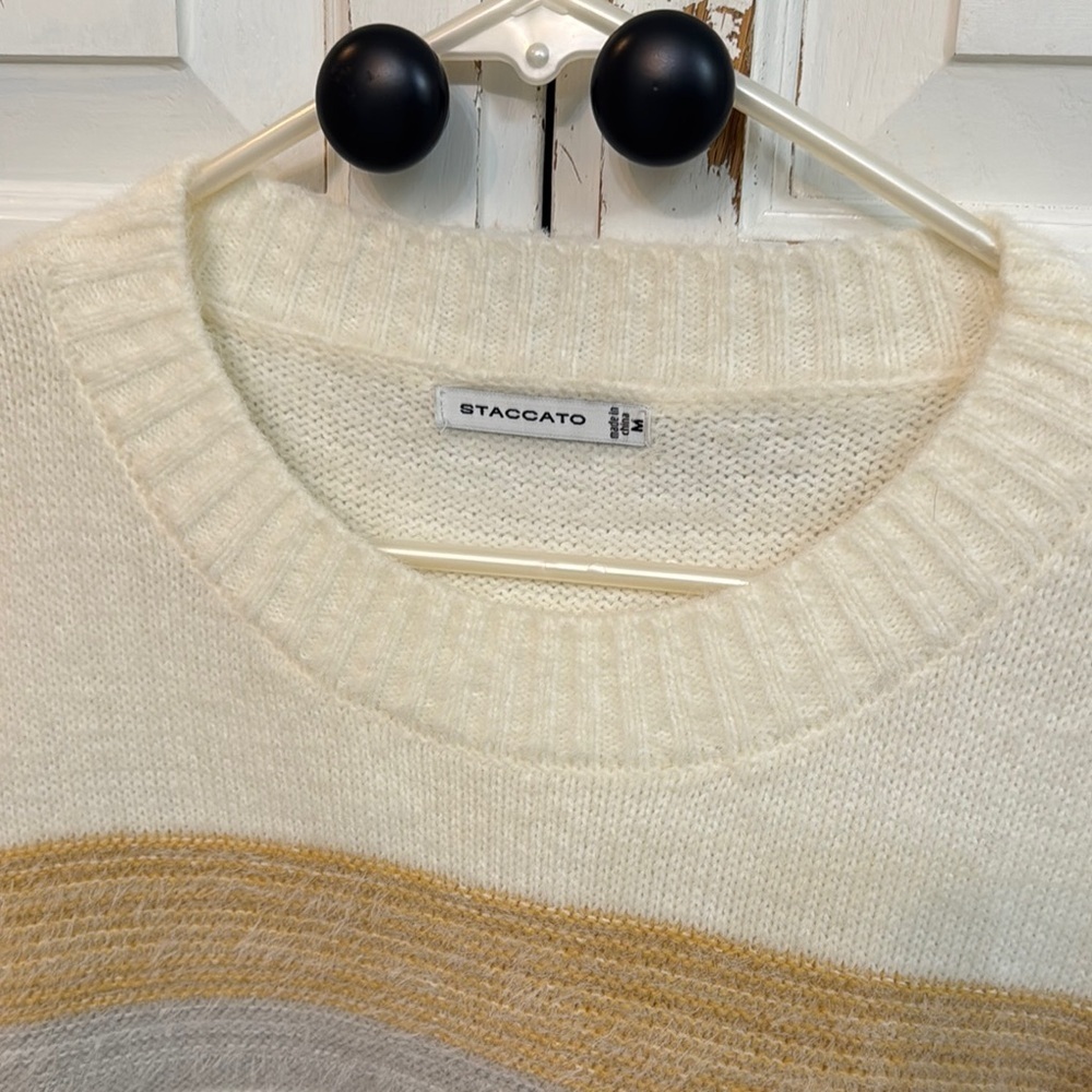 Staccato Colorful Striped Women's Sweater. Size M. - Picture 2 of 8